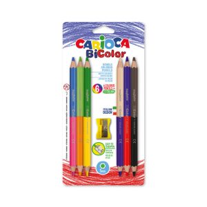 LAPIZ CARIOCA BI-COLOR MAXI BLISTER 6 COLORES SURTIDOS