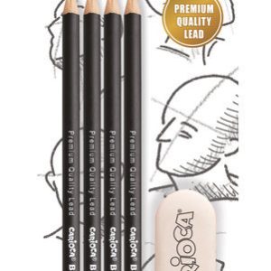 LAPIZ GRAFITO CARIOCA HB BLISTER 4 UDS + GOMA