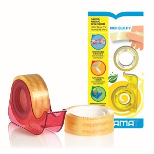 CINTA ADHESIVA TRANSPARENTE CON DISPENSADOR