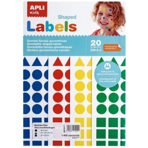 BOLSA A4 GOMETS 20 MM COLORES SURTIDOS 20 HOJAS