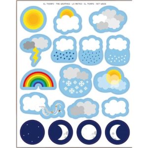 GOMETS TEMATICOS EL TIEMPO 3 HOJAS