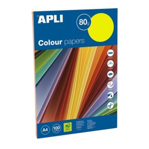 PAPEL COLOR SURTIDO FLUORESCENTE A4 100 HOJAS