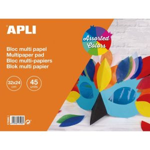 BLOC PAPELES SURTIDOS 32 X 24 CM 45 HOJAS