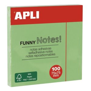 NOTAS ADHESIVAS 75 X 75 MM DE COLOR VERDE PASTEL