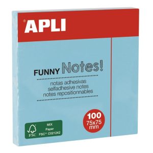 NOTAS ADHESIVAS 75 X 75 MM DE COLOR AZUL PASTEL