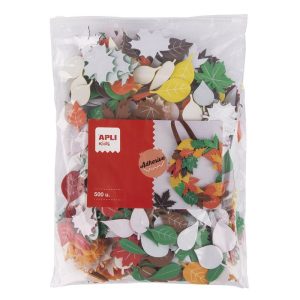 BOLSA 500 HOJAS GOMA EVA ADHESIVAS SURTIDAS FORMATO MAXI