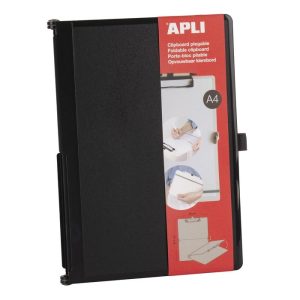 CARPETA CLIPBOARD PLEGABLE A4 PLASTICO ABS NEGRO