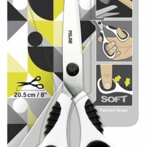 BLISTER TIJERAS DE OFICINA BLANCAS 20,5 CM