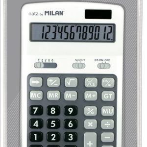 BLISTER CALCULADORA GRIS 12 DIGITOS TECLAS GRANDES