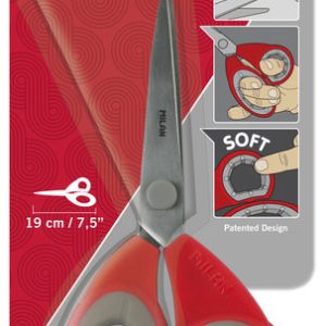 BLISTER TIJERAS DE OFICINA ROJAS 19 CM