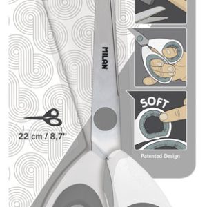 BLISTER TIJERAS DE OFICINA BLANCAS 22 CM