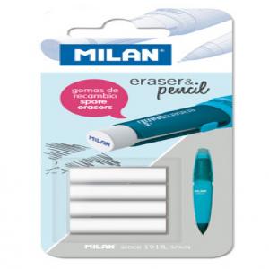 BLISTER RECAMBIO GOMA MILAN ERASER&PENCIL CAPSULE