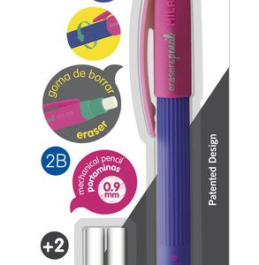 BLISTER PORTAMINAS PL1 0,9 MM CON DOS GOMAS DE RECAMBIO