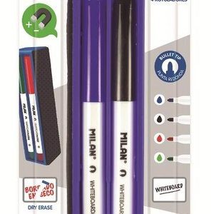 BORRADOR MAGNETICO + 4 ROTULADORES PIZARRA BLANCA BLISTER