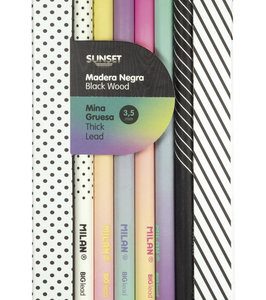 BLISTER 6 LAPICES DE COLORES MINA GRUESA SUNSET