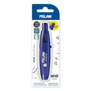 BLISTER CINTA CORRECTORA CON PULSADOR 5 MM X 6 M - AZUL