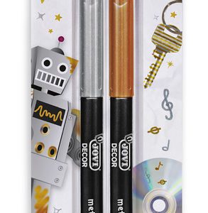 ROTULADOR JOVIDECOR METALIC ORO PLATA BLISTER 2 UNIDADES