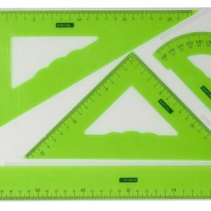 JUEGO DE REGLAS FLEXIBLE 4 PZS, BLISTER 3 COLORES SURTIDOS