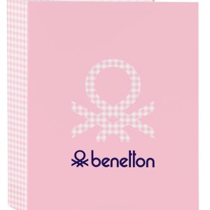 CARPETA FOLIO 4 ANILLAS LOMO ANCHO BENETTON VICHY