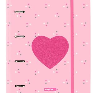 CARPEBLOC 4 ANILLAS + RECAMBIO A4 100 H, CORAZON