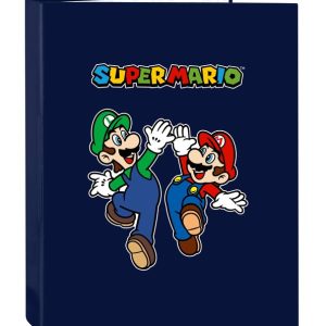 CARPETA FOLIO 4 ANILLAS MIXTAS SUPER MARIO