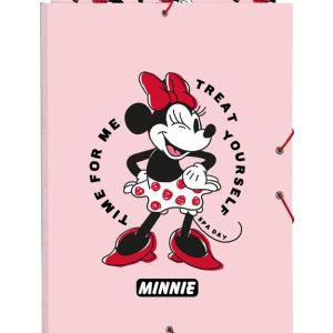 CARPETA FOLIO GOMAS SOLAPAS MINNIE MOUSE LOVING