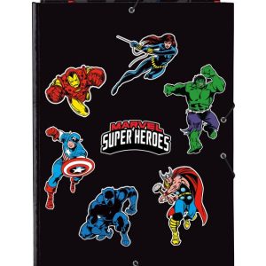 CARPETA FOLIO GOMAS SOLAPAS AVENGERS SUPER HEROES