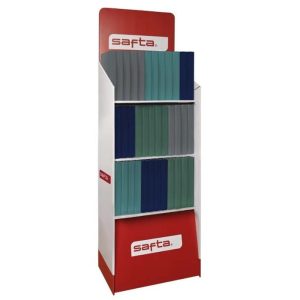 EXPOSITOR DE PIE 36 UDS CARPEBLOC PP FOAM SURTIDOS OSCUROS