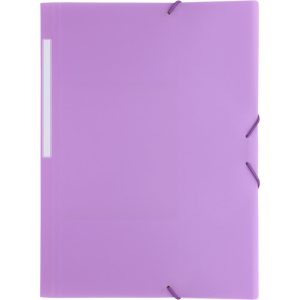 CARPETA POLYGRAF 3 SOLAPAS GOMAS LAVANDA