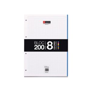 RECAMBIO A4 200H 70GR CUADRO 5MM 4/T 8 COLORES MR