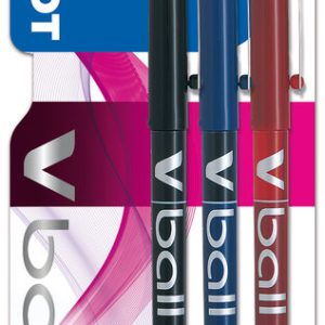 ROTULADOR PILOT V-BALL 0,5 TINTA LIQUIDA BLISTER 3 COLORES