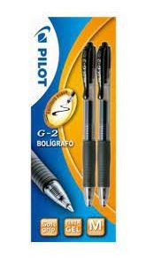 BOLIGRAFO PILOT G-2 BLISTER 1 NEGRO Y 1 AZUL