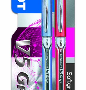 ROTULADOR PILOT V-5 GRIP TINTA LIQUIDA BLISTER AZUL Y ROJO