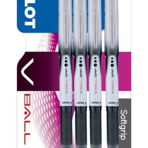 ROTULADOR PILOT V-BALL GRIP 0,5 TINTA LIQUIDA NEGRO 4 UDS