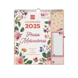 CALENDARIO 2024 16 MESES PLUS PARED 24-25 FRASES MOTIVADORAS