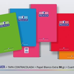 BLOC CUARTO CUADRO 3MM TAPA DURA PREMIER 80H 90G