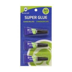 BLISTER 3U PEGAMENTO SUPER GLUE BISMARK 1GRM