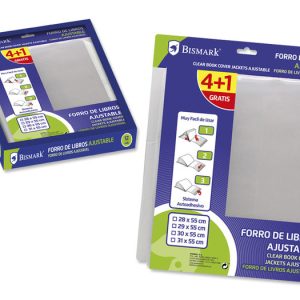 FORRALIBROS AJUSTABLE 31*55 PACK 4+1 BISMARK BLISTER