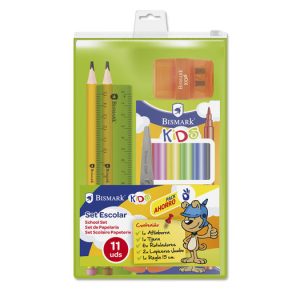 PACK MATERIAL ESCOLAR AHORRO BISMARK KIDS 11U BLISTER