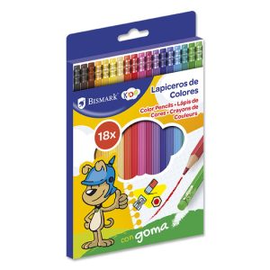 LAPICES 18 COLORES CON GOMA