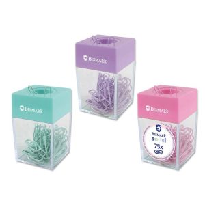 PORTA CLIP MAGNETICO 75 PCS PASTEL