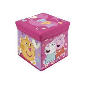 CAJA DE ALMACENAJE PUF RIGIDA PEPPA PIG AMIGOS