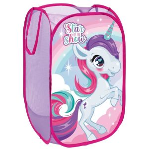 CONTENEDOR DE TELA DESPLEGABLE POP UP UNICORNIO