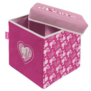 CAJA DE ALMACENAJE PUF RIGIDA BARBIE