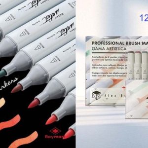 ROTULADORES PROFESSIONAL BRUSH MARKER BASIC COLORS 12 UDS,