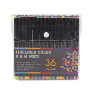 SET 36 ROTULADORES COLOR FINELINER PUNTA FINA 04 MM SURTIDO