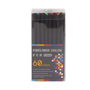 SET 60 ROTULADORES COLOR FINELINER PUNTA FINA 04 MM SURTIDO