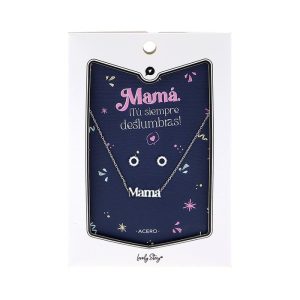 SET MAMA COLGANTE Y PENDIENTES MAMA TU SIEMPRE DESLUMBRAS