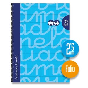 BLOC FOLIO LAMELA FORRADO CUADROVIA 2,5MM AZUL