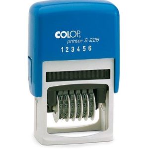 SELLO NUMERADOR 4MM MODELO S 226 6 BANDAS AZUL/NEGRA
